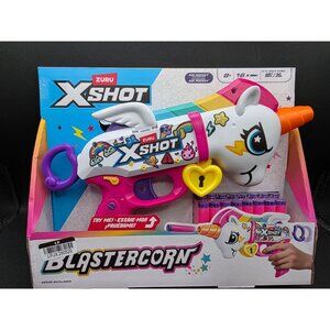 Zuru X-Shot Blastercorn Unicorn-Themed Dart Blaster Toy W/ 16 Foam Darts Ages 8+
